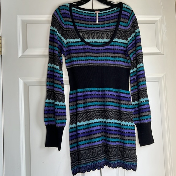 Free People Striped Sweater Dress - Picture 2 of 7